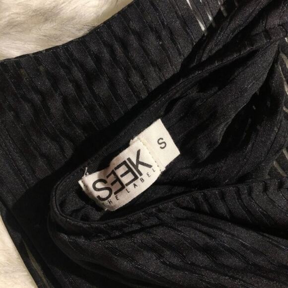 Seek the Label | small goth striped sheer blouse - Picture 4 of 7